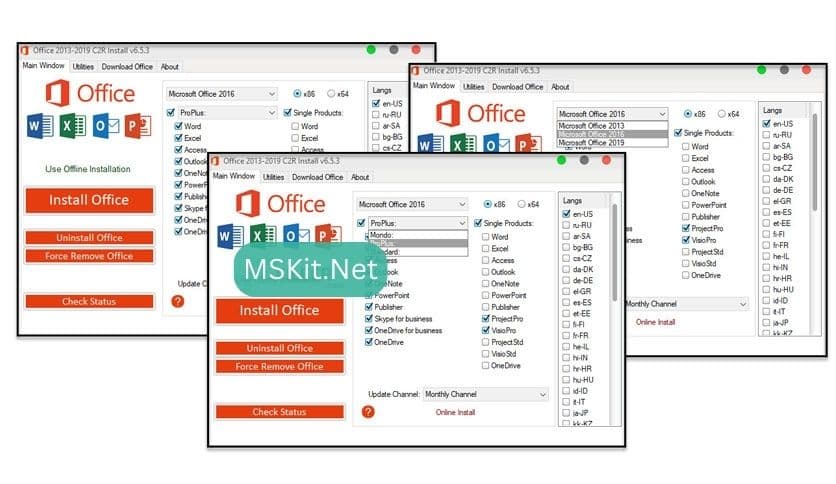 Office 2013-2024 C2R Install / Install Lite v7.7.7.4 Free Download
