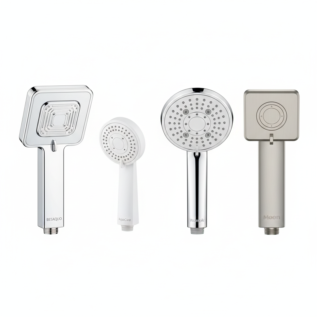 Close-up of BESAQUO shower head non-clog nozzles