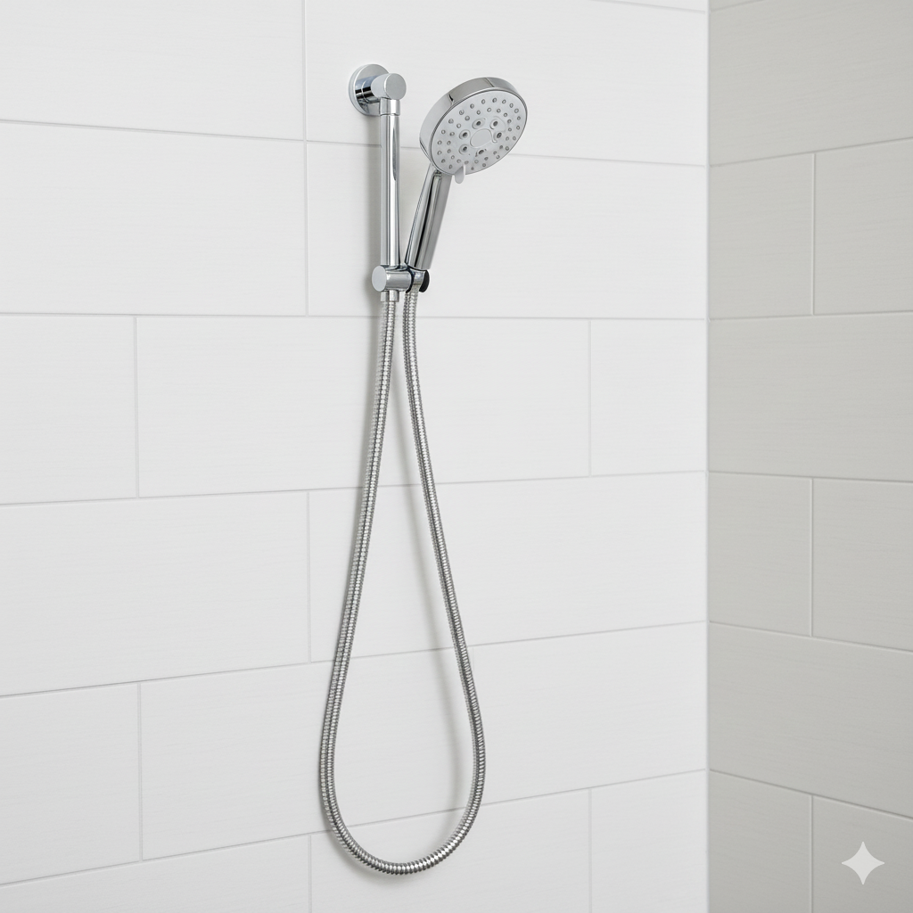 AquaCare shower head with extended 72-inch stainless steel hose